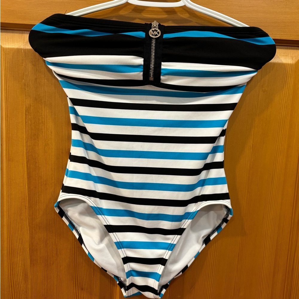 Michaels Blue and Black Striped Women’s  One Piece